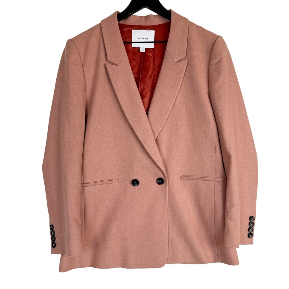 Cuyana Wool Double Breasted Blazer Jacket Pink $295 - S